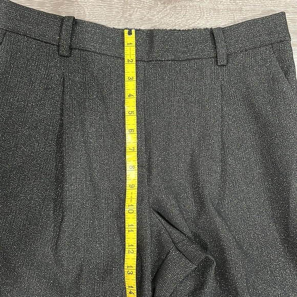 NWOT LOFT Pull On Tapered Pants In Black Shimmer L - Picture 12 of 16
